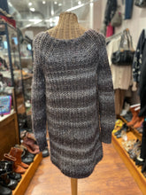 Load image into Gallery viewer, Antik Brown &amp; White Acrylic &amp; Wool Knit Tunic Length Dress, Size M
