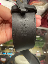 Load image into Gallery viewer, GUCCI Black Leather W/ Brass Buckle Belt, Size 34
