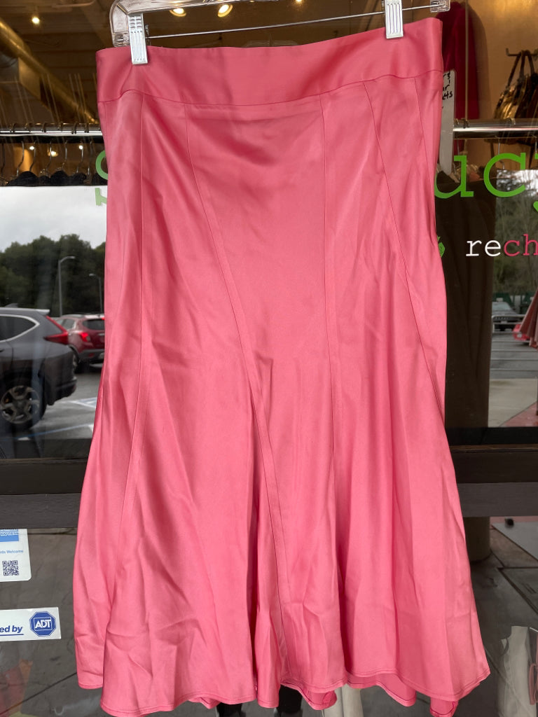 Theory Pink Blend Sateen Skirt, Size 4