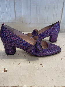 SJP Purple Sparkle Gently Worn Low Heel, Size 36