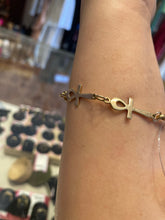 Load image into Gallery viewer, DESIGNER Gently Worn 14k &quot;Ankh&quot; Bracelet

