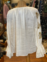 Load image into Gallery viewer, Nili Lotan Ivory Ramie Embroidered Tunic, Size S
