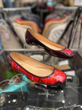 Load image into Gallery viewer, Christian Louboutin Red &amp; Brown Leather Flats, Size 39
