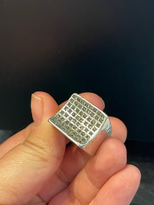 Chan Luu Sterling Silver 925 W/Diamond Chips Ring, Size 6.5
