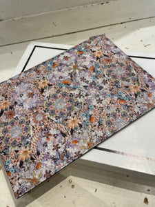 Tabitha Simmons Purple & Pink Leather Floral With Box! Clutch
