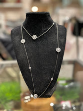Load image into Gallery viewer, Freida Rothman Like New! Charcoal Rhodium Cubic Zirconia Long Necklace
