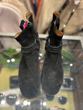 Load image into Gallery viewer, ISABEL MARANT Black Leather W/Silver Hardware Ankle Boot, Size 41
