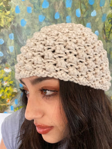 Ulla Johnson Oatmeal Wool/Cotton Hat, Size One Size