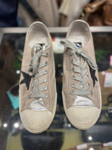 Golden Goose Taupe Suede & Leather Sneaker, Size 41 duster incl.