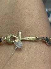 Load image into Gallery viewer, DESIGNER Gently Worn 14k &quot;Ankh&quot; Bracelet
