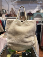 Load image into Gallery viewer, Barney&#39;s NY Taupe Shearling Tote Purse
