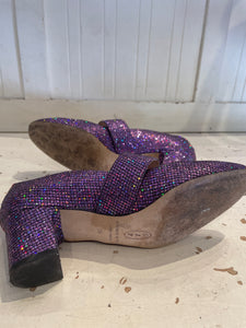 SJP Purple Sparkle Gently Worn Low Heel, Size 36